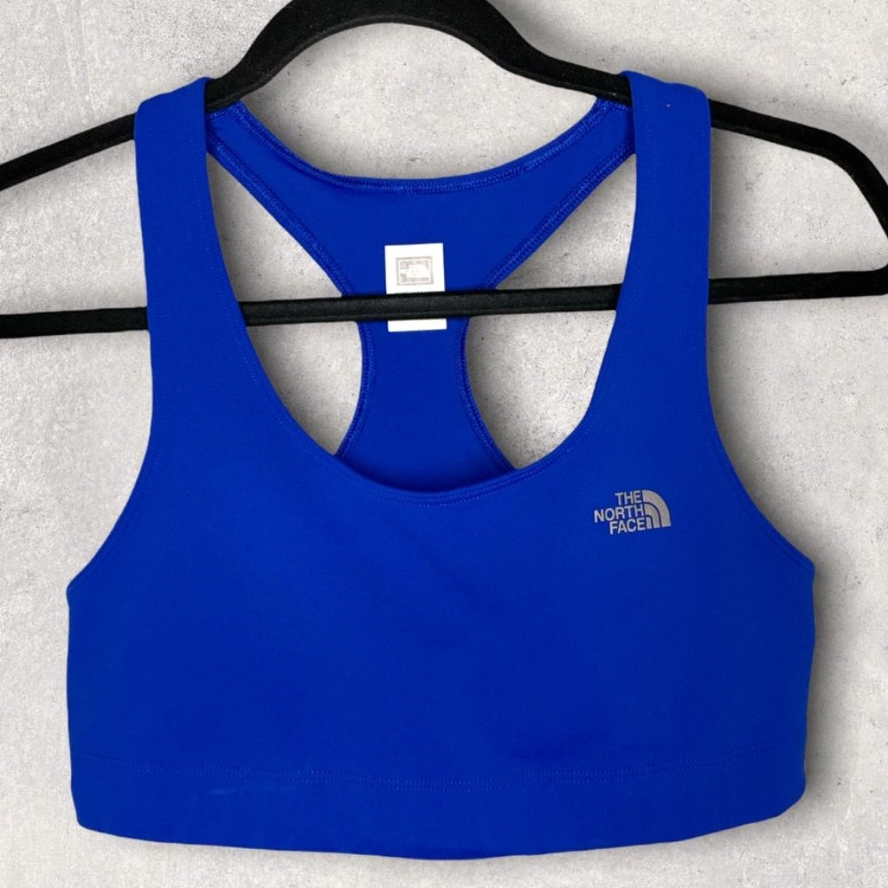 The North Face Vapor Wick Racer Back Sports Bra Blue Size Large - Picture 1 of 8